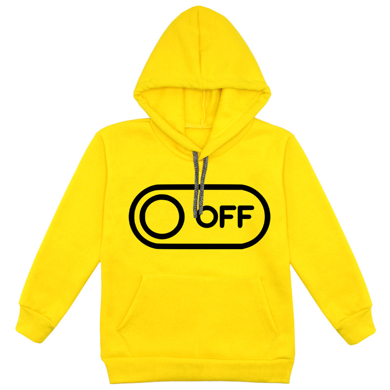 هودی پسرانه مدل F88 OFF رنگ زرد