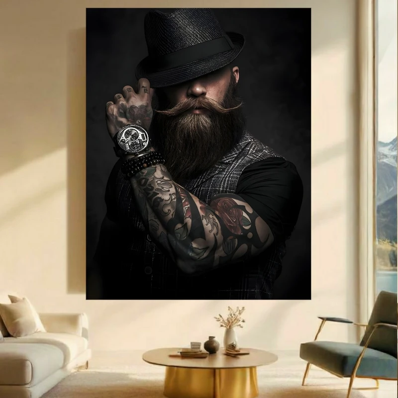 پوستر پارچه ای طرح مخمل جنتلمن مردانه کد BK23271