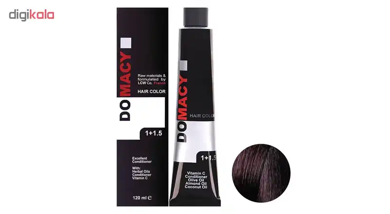 رنگ مو دوماسی سری ارغوانی شماره 5.2 حجم 120 میلی لیتر رنگ شرابی روشن