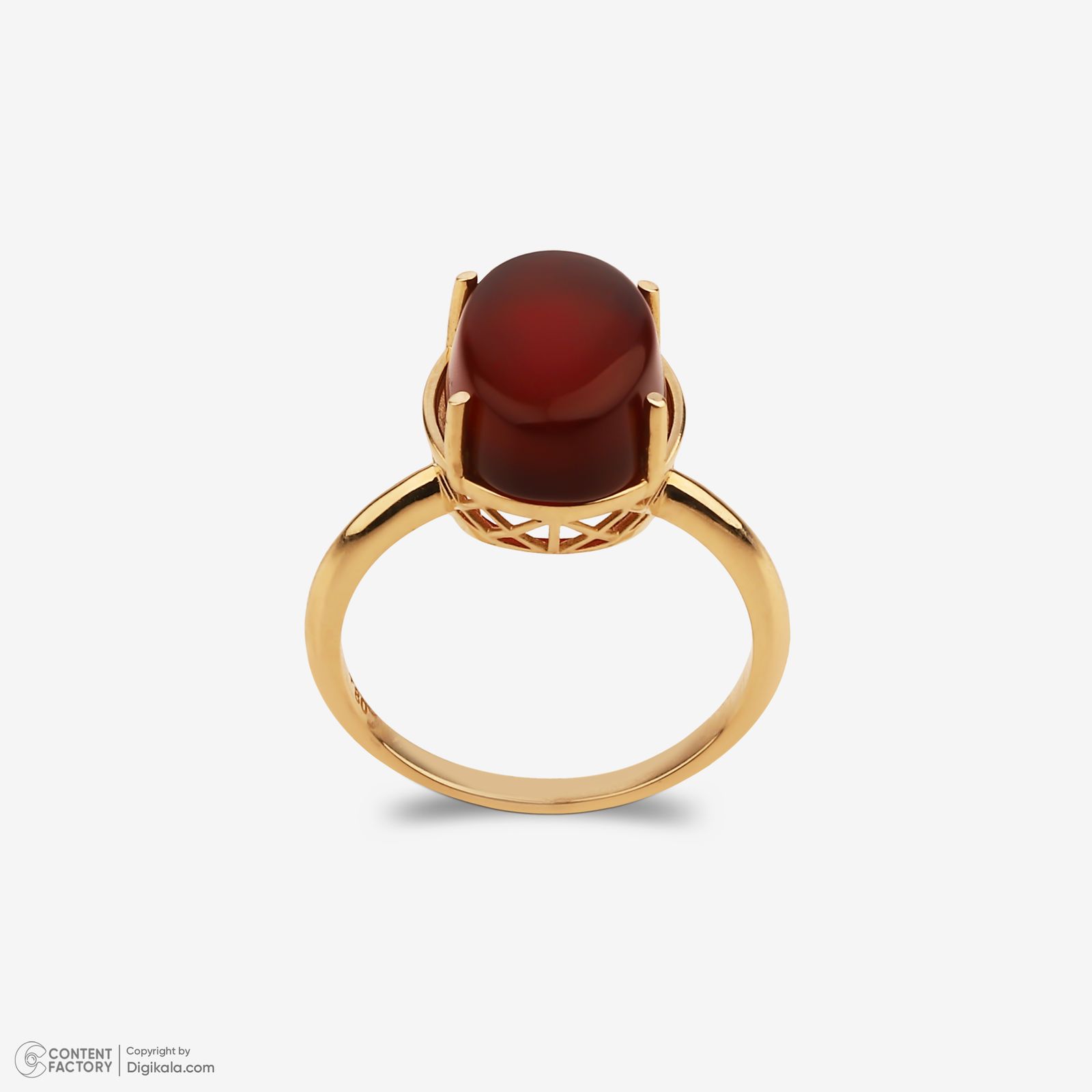 انگشتر طلا کم اجرت 18 عیار زنانه گلدم مدل R344003 سایز 56 -  - 5