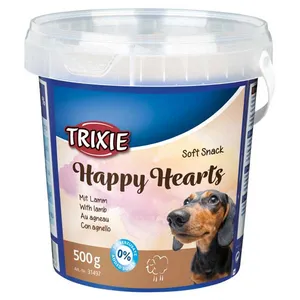 غذای تشویقی سگ تریکسی مدل happy hearts وزن 500 گرم