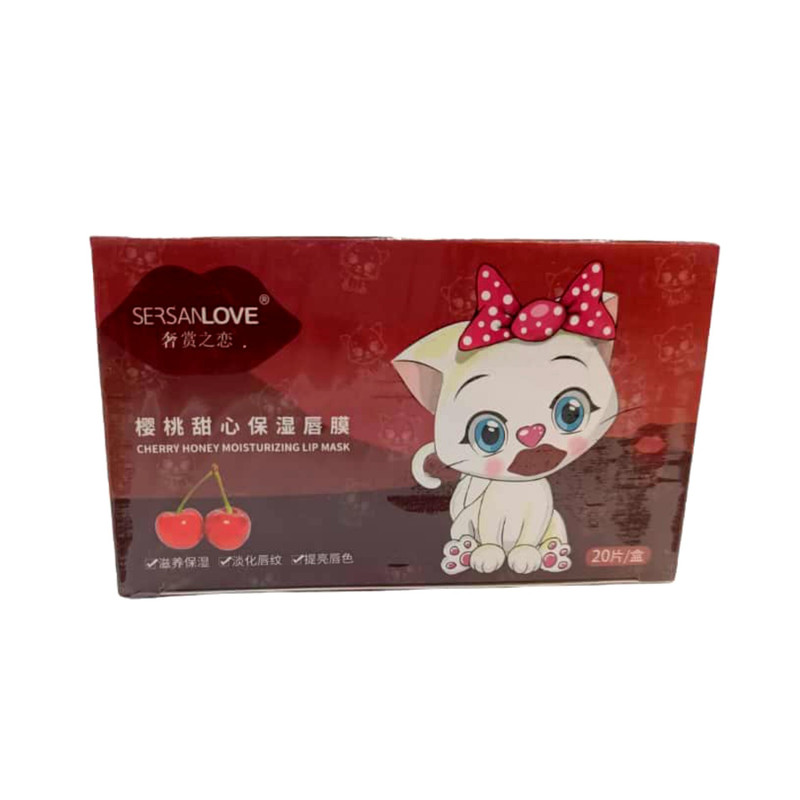 ماسک لب سرسان لاو مدل رایحه گیلاس حجم 60 میلی لیتر بسته 20 عددی