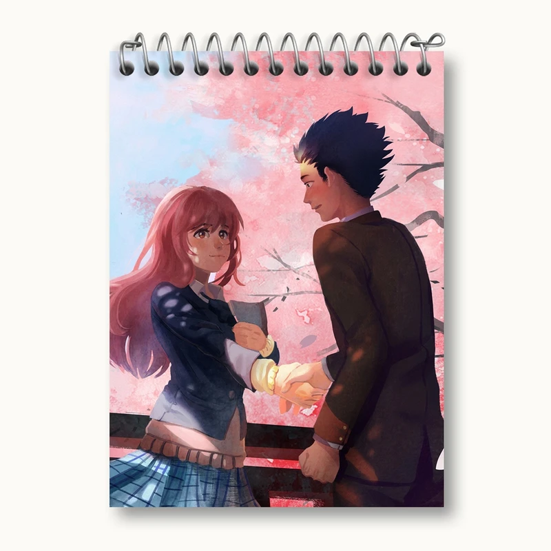 دفتر یادداشت 50 برگ خندالو مدل شوکو نیشیمیا و شویا ایشیدا انیمه سایلنت ویس A Silent Voice کد 15823
