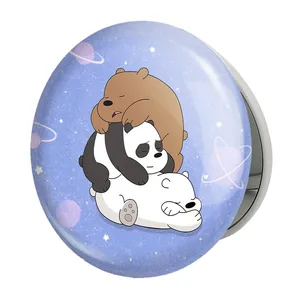 آینه جیبی خندالو طرح سه خرس کله پوک مدل تاشو کد 10609 