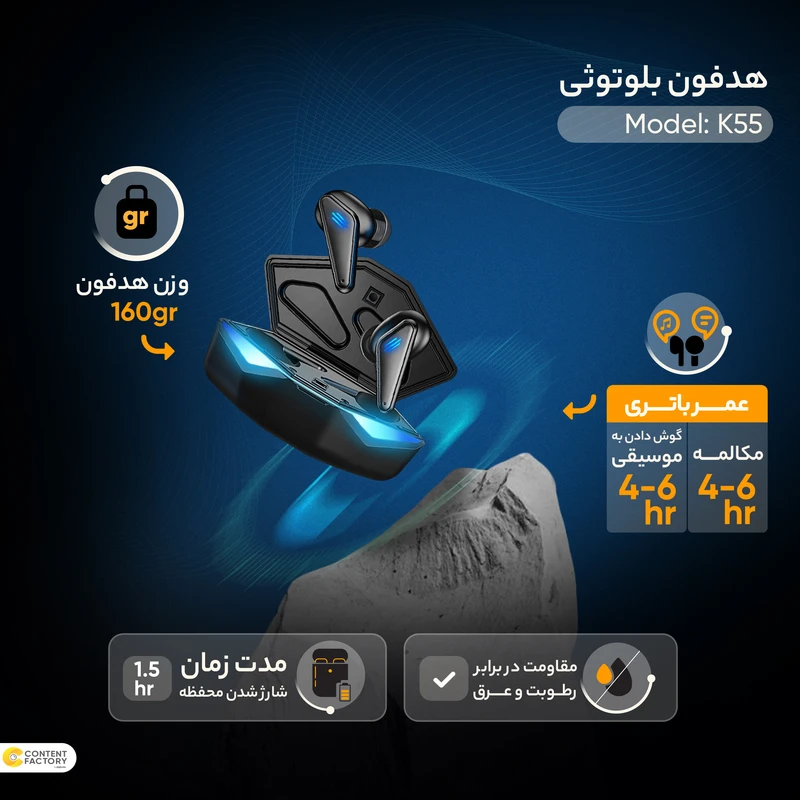 عکس شماره 15 : هدفون بلوتوثی مدل k55