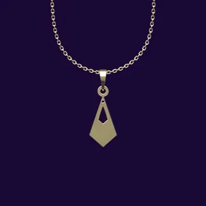 گردنبند طلا 18 عیار زنانه مدوپد مدل هندسی کد DD2-1-1077