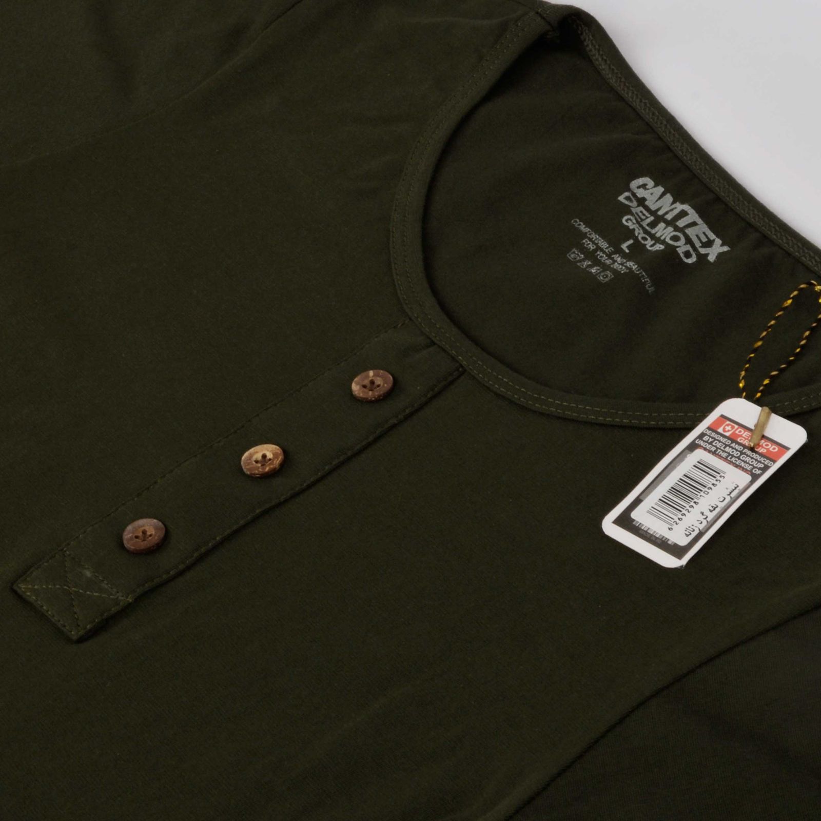 تی شرت آستین کوتاه زنانه کانتکس مدل 249009923 نخ پنبه رنگ یشمی - - 4