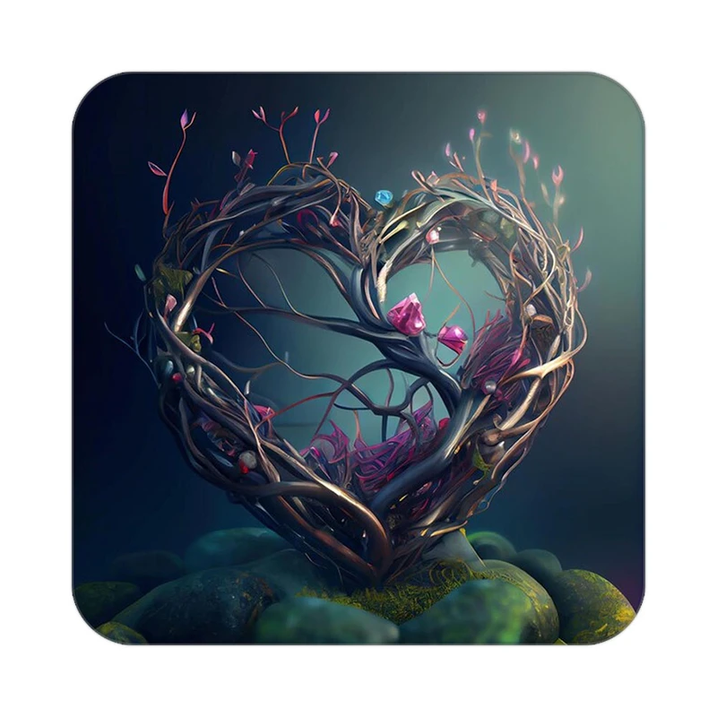 زیر لیوانی کاکتی مدل عاشقانه کد mp11497