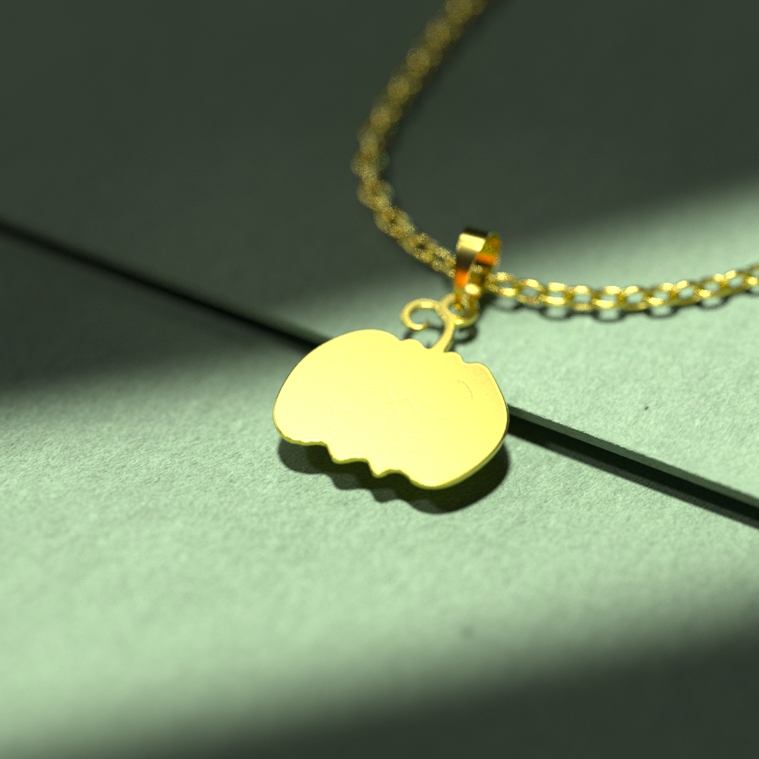 گردنبند طلا 18 عیار زنانه مدوپد مدل هالووین کد G3-1-1086