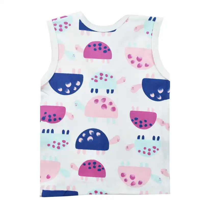 ست تاپ و شورت نوزادی بی بی وان مدل لاک پشت