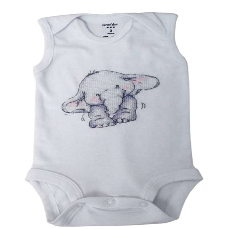 بادی نوزادی کارترز مدل 005 طرح فیل رنگ سفید