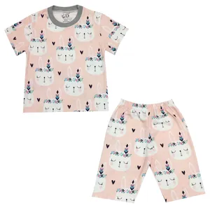 ست تی شرت و شلوارک دخترانه آویراد مدل خرگوش