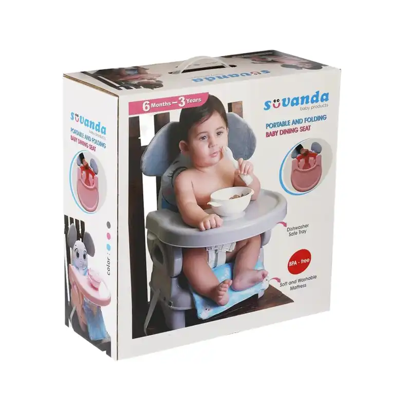 صندلی غذاخوری کودک سواندا مدل پرتابل طرح فیل