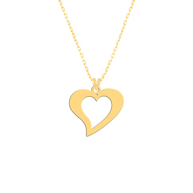 گردنبند طلا 18 عیار زنانه فرشته طرح قلب کد WNLZ-000346 -  - 2