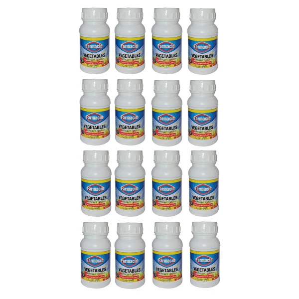 ضدعفونی کننده میوه و سبزیجات فارماسین مدل NKV250 حجم 250 میلی لیتر مجموعه 16 عددی