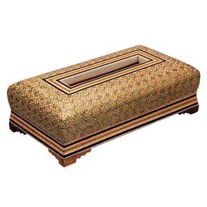 جعبه دستمال کاغذی خاتم کاری کد 6-70021