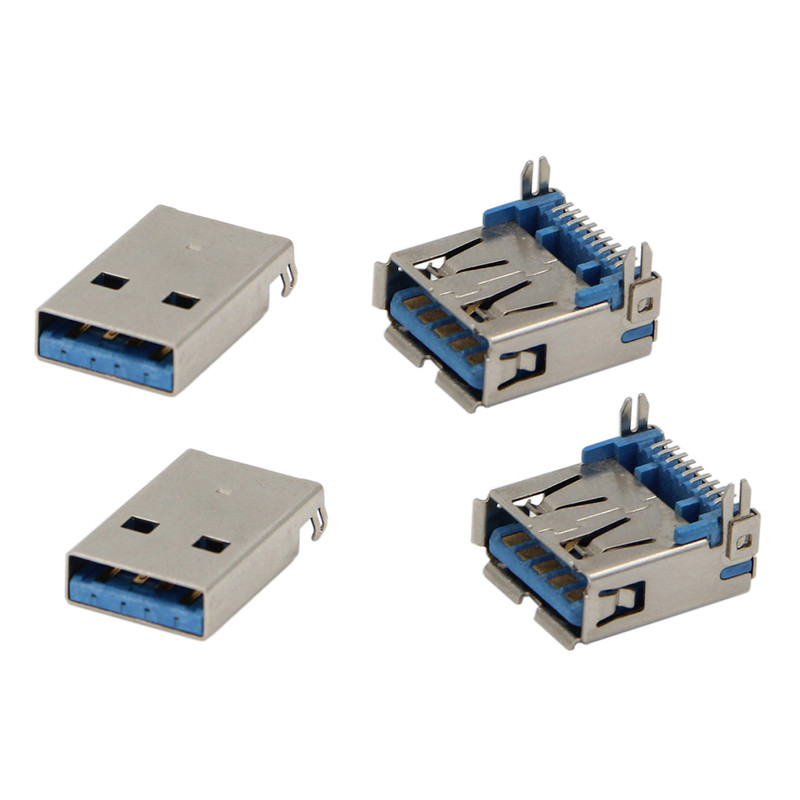 کانکتور نری و مادگی مدل USB-3 بسته 4 عددی