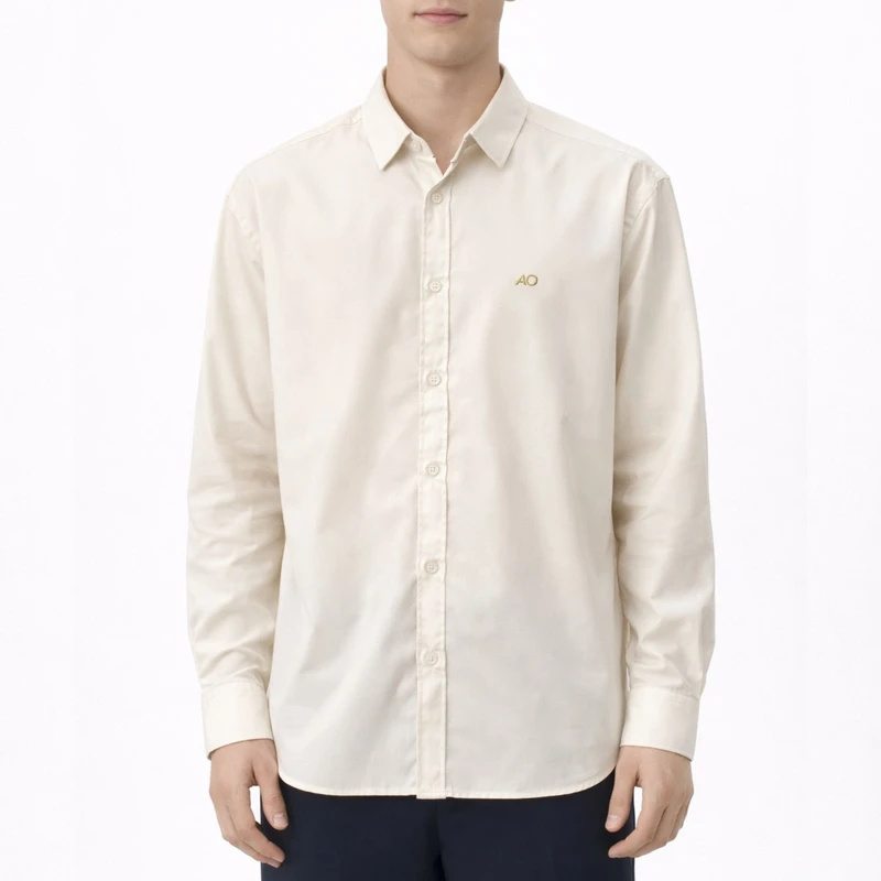 پیراهن آستین بلند یقه برگردان مردانه مدل مجلسی