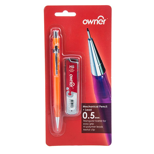 مداد نوکی اونر کد 115305 با قطر نوشتاری 0.5 میلی متر همراه با نوک مداد سایز 0.5 میلی متر