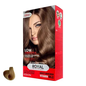 کیت رنگ مو رویال شماره 7.7 حجم 100 میلی لیتر رنگ بلوند نسکافه ای