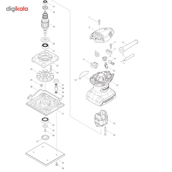 دستگاه سنباده زن مکتک بای ماکیتا مدل MT925 دستگاه سنباده زن مکتک بای ماکیتا مدل MT925