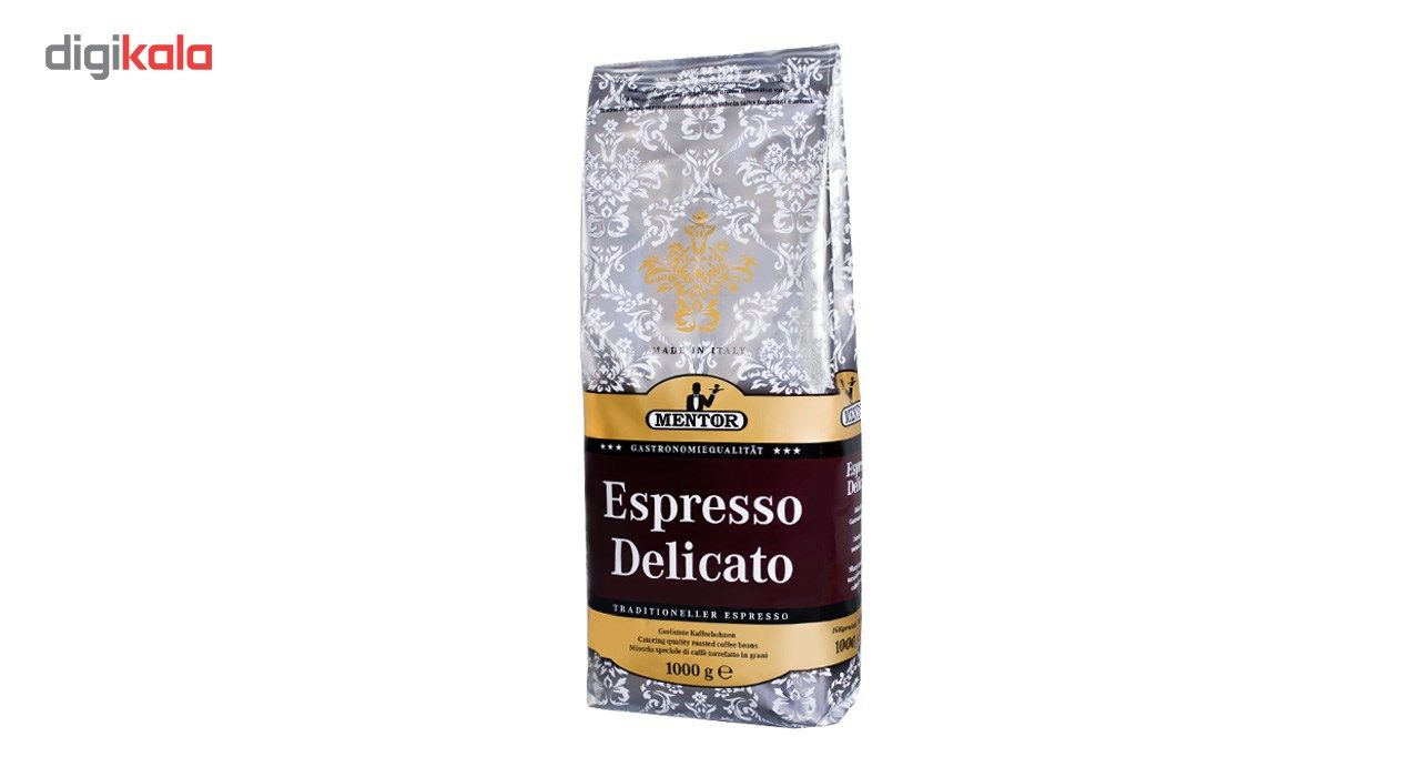 خرید اینترنتی با تخفیف ویژه بسته دانه قهوه منتور مدلEspresso Delicato مقدار 1000 گرم