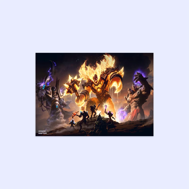 پوستر هومرو مدل فلزی طرح وارکرفت کد PS1031