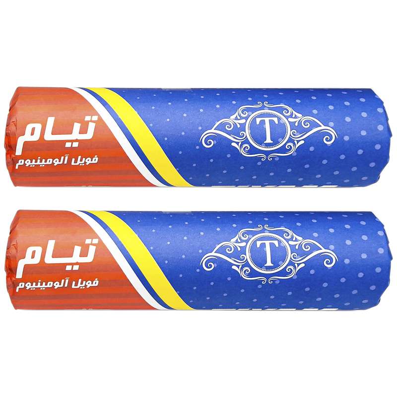 فویل تیام مدل آلومینیوم کد T20-10 رول 20 متری مجموعه 2 عددی