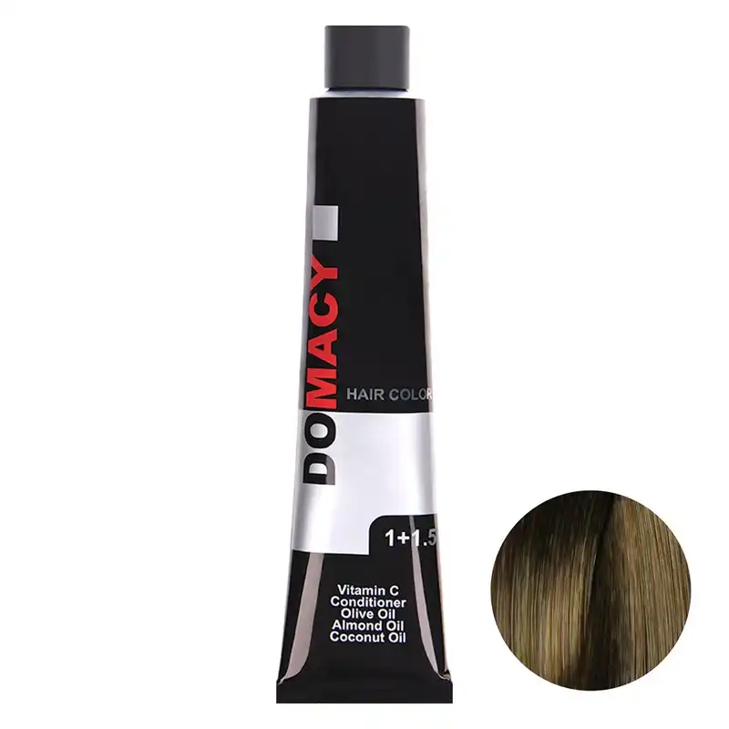 رنگ مو دوماسی سری تنباکویی شماره 6.08 حجم 120 میلی لیتر رنگ قهوه ای تنباکویی تیره