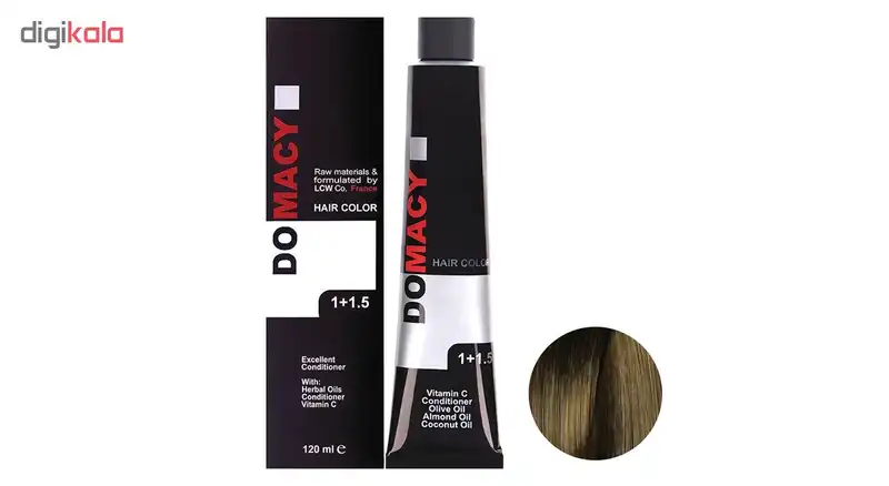 رنگ مو دوماسی سری تنباکویی شماره 6.08 حجم 120 میلی لیتر رنگ قهوه ای تنباکویی تیره