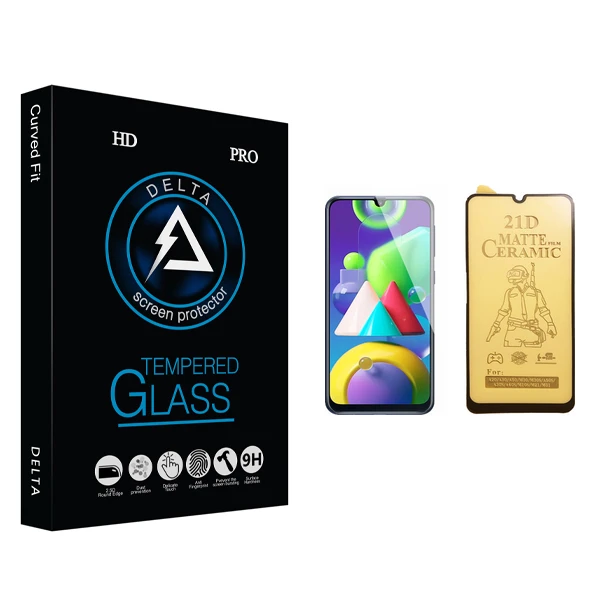 محافظ صفحه نمایش سرامیکی دلتا مدل HD مناسب برای گوشی موبایل سامسونگ Galaxy M21