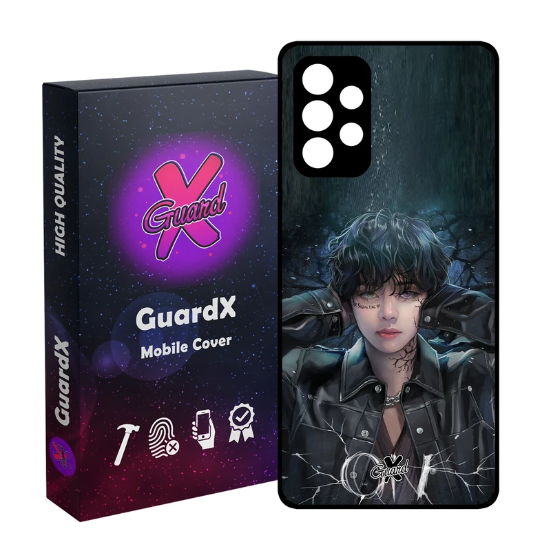 کاور گارد ایکس طرح Girl مدل Glass10374 مناسب برای گوشی موبایل سامسونگ Galaxy A32 4G