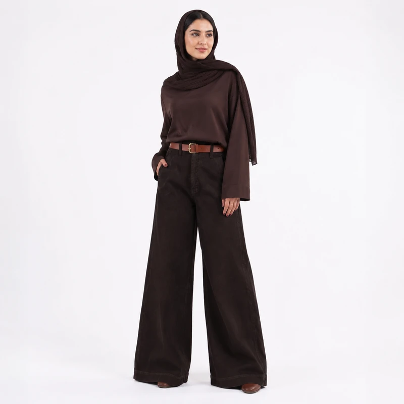 شلوار واید لگ زنانه مدل 17594