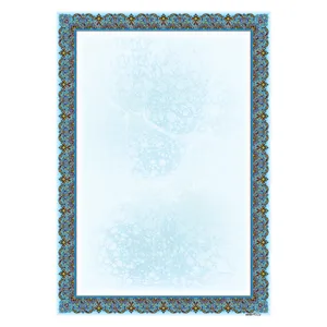 کاغذ تذهیب A4 خانه تذهیب طرح ابر و باد اژدری کد 0040 بسته 20 عددی