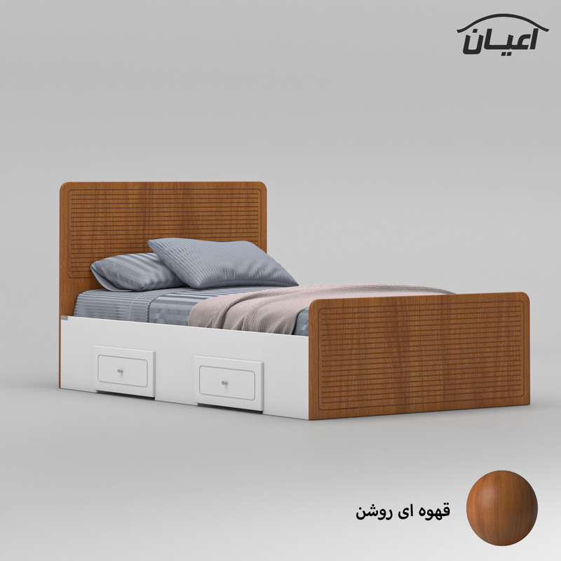 تخت خواب یک نفره اعیان مدل FH813 سایز 120x200 سانتی متر