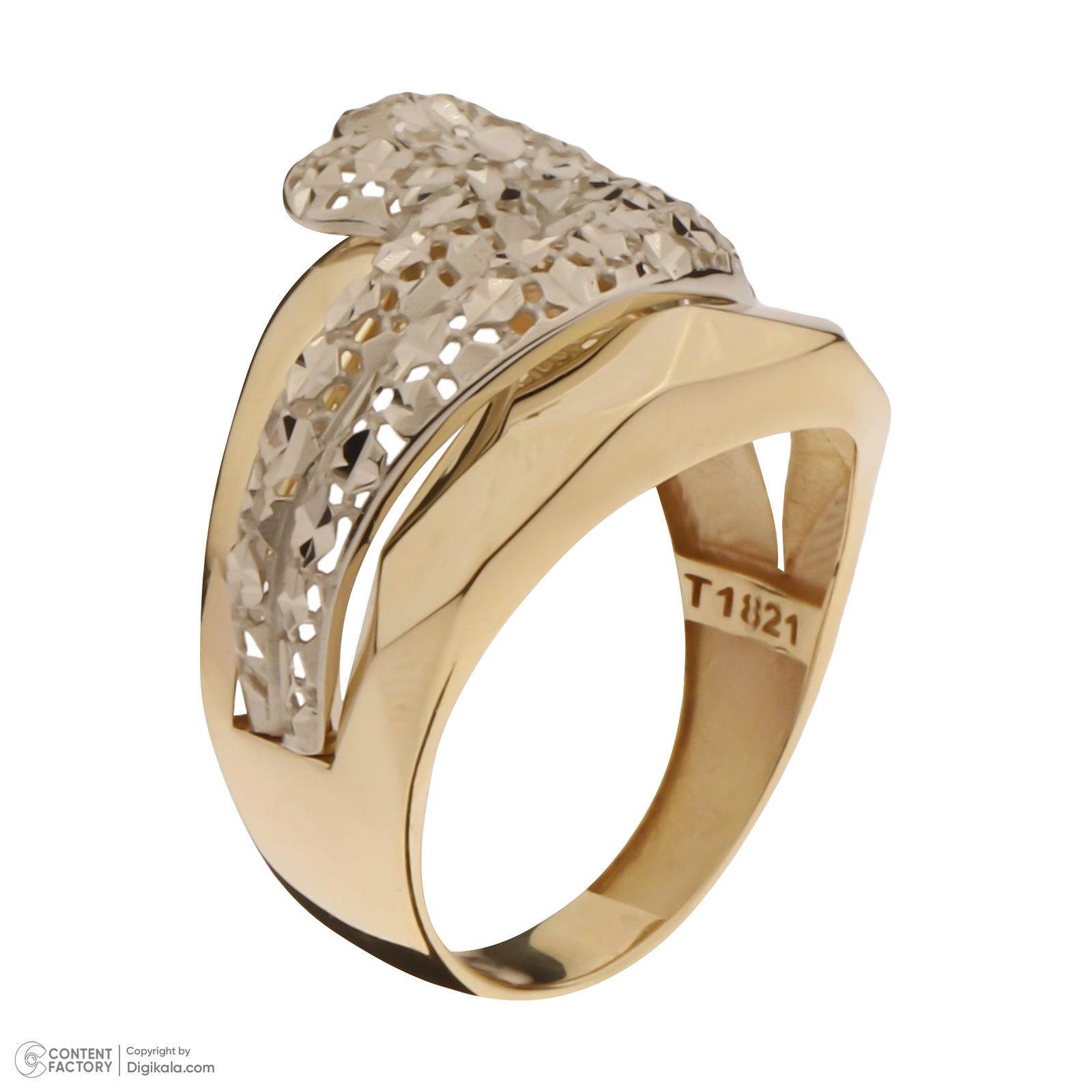 انگشتر طلا کم اجرت 18 عیار زنانه گلدم مدل R341019 -  - 4