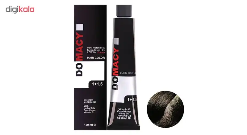 رنگ مو دوماسی سری دودی شماره 5.1 حجم 120 میلی لیتر رنگ قهوه ای دودی روشن