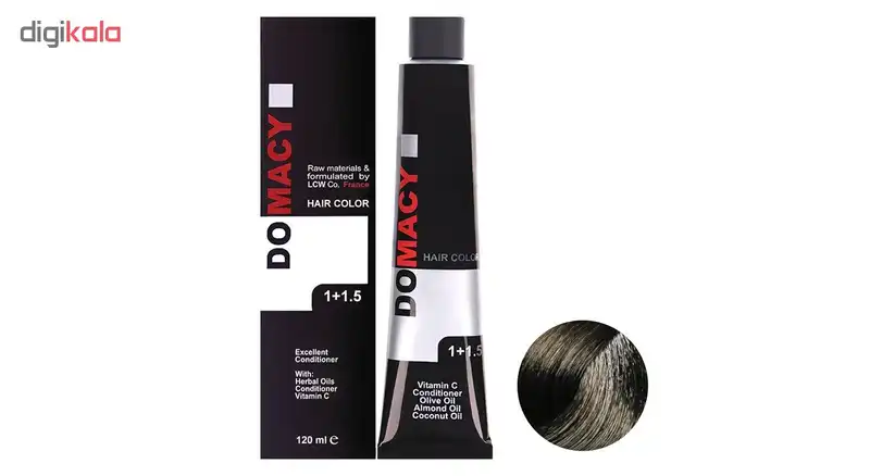 رنگ مو دوماسی سری دودی شماره 6.1 حجم 120 میلی لیتر رنگ بلوند دودی تیره