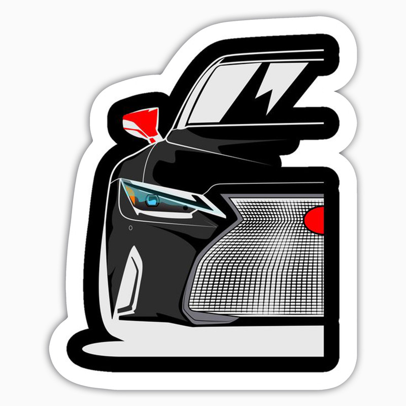 استیکر لپ تاپ و موبایل بووم طرح ماشین مدل Lexus LS H کد KT92
