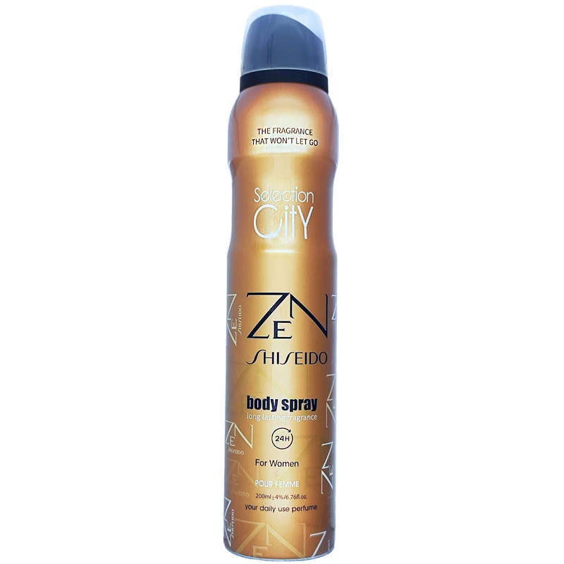 اسپری بدن زنانه سلکشن سیتی مدل ذن  حجم 200 میلی لیتر