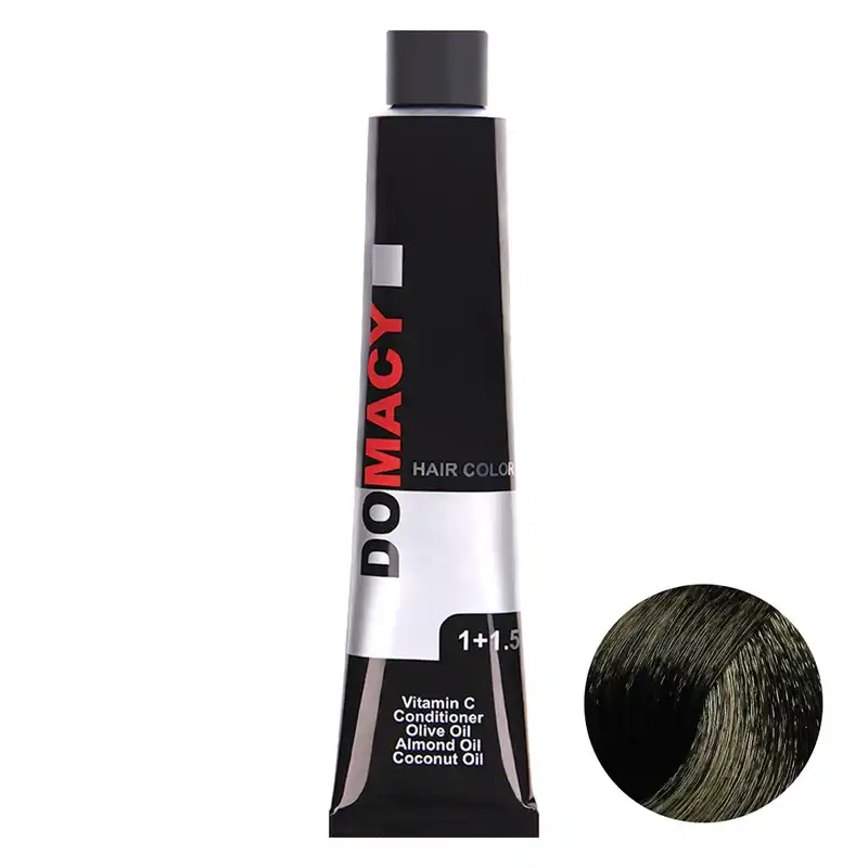 رنگ مو دوماسی سری زیتونی شماره 5.8 حجم 120 میلی لیتر رنگ قهوه ای زیتونی روشن