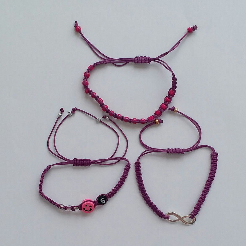 دستبند دخترانه مدل حرف S بی نهایت بسته 3 عددی دستبند دخترانه مدل حرف S بی نهایت بسته 3 عددی