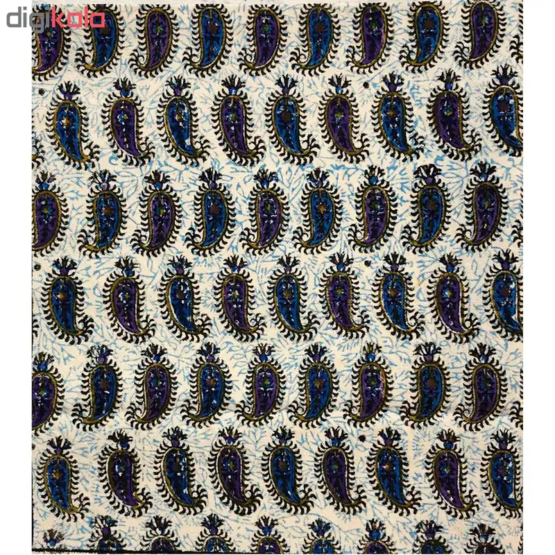 رومیزی قلمکار ممتاز اصفهان اثر عطريان طرح شش بته قاجار مدل G131سایز 100*100