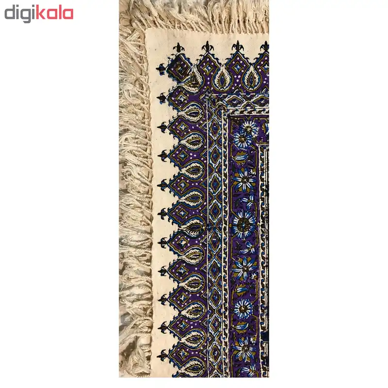 رومیزی قلمکار ممتاز اصفهان اثر عطريان طرح شش بته قاجار مدل G131سایز 100*100