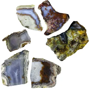 سنگ راف عقیق شجر مدل G6 مجموعه 6 عددی