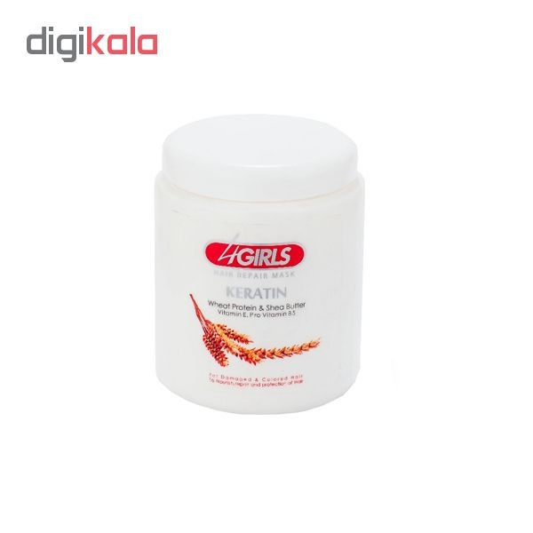 ماسک مو 4گیرلز مدل Wheat Protein حجم 850 میلی لیتر