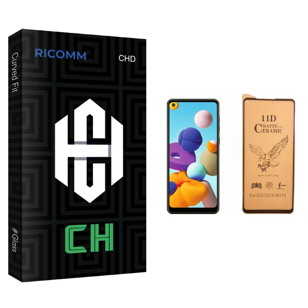 محافظ صفحه نمایش سرامیکی ریکام مدل CH glass مناسب برای گوشی موبایل سامسونگ Galaxy A21