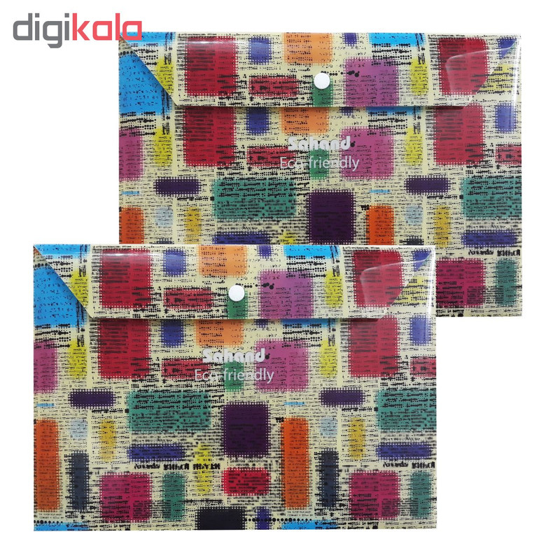 پوشه دکمه دار سهند کد EF7 سایز A4 بسته 2 عددی