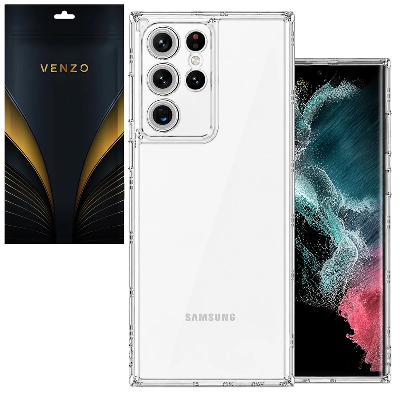 کاور ونزو مدل Crystal مناسب برای گوشی موبایل سامسونگ Galaxy S22 Ultra