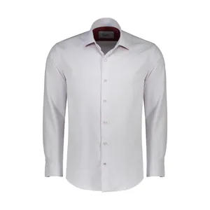 پیراهن آستین بلند مردانه بِیس مدل دوشین رنگ سفید